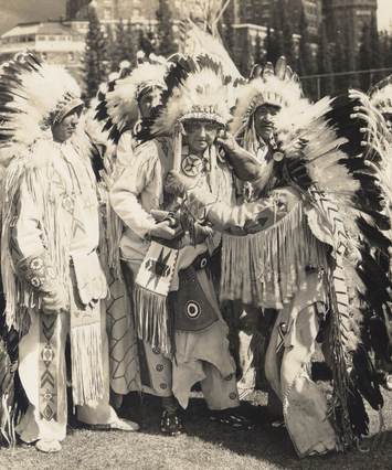  Frank Buchman being made a blood brother of the Stoney Indians