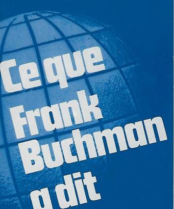 Ce que Frank Buchman a dit, couverture de brochure