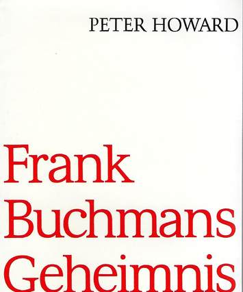 Frank Buchmans Geheimnis, book cover