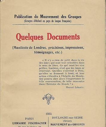 Quelques documents, couverture de livre
