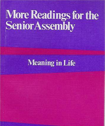 More readings for the senior assembly, book cover