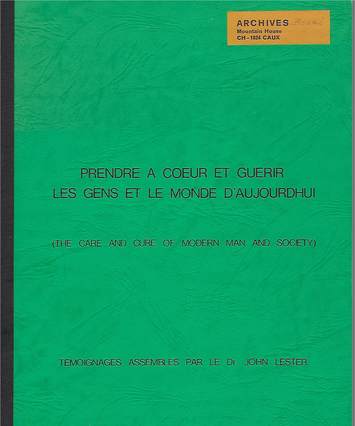 Prendre à coeur et guérir les gens et le monde d'aujourd'hui, John Lester, couverture