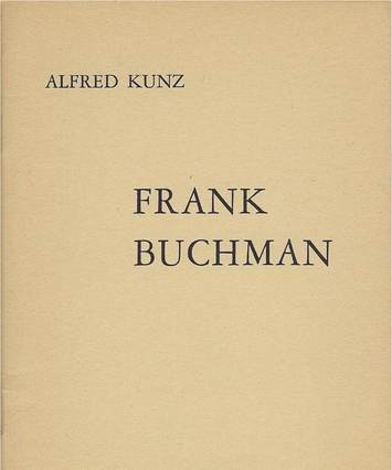 Frank Buchman, par Alfred Kunz, couverture
