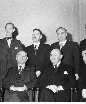 James Dickson,Eugene Claudius Petit, Theodor Oberlander,Urho Kahonen, Tom Oswald,Kurt Schoch,G.G.R. Schmal,Ole Bjorn Kraft, Senator Vigiani,B&W portrait photo