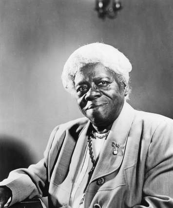 Mary McLeod Bethune, B&W portrait photo