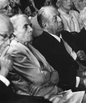 Theophil Spoerri, Helene Spoerri, Guy von Hahn, Connie von Hahn, B&W portrait photo