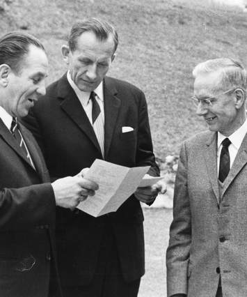 Hubert Eggemann(Germ), Paul Frischknecht (CH), George Barrier (F), B&W portrait photo