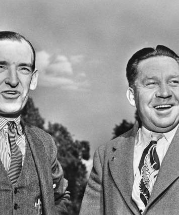 Tom Christie UK. dockers president, Scotland, Robert Freeland (NZ), B&W portrait photo