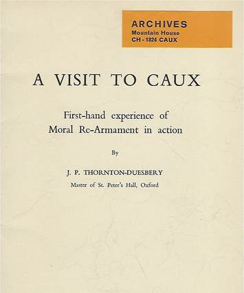 A visit to Caux, booklet by Julian Thornton-Duesbery