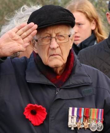 Dick Channer Colour Portrait Photo with medals
