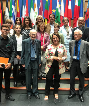 Group from IofC France being received by Mrs. Nathalie Griesbeck, MEP from Lorraine, in Strasbourg in June 2018.