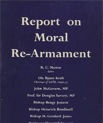 Report on Moral Re-Armament, edited by Robin Mowat, book cover