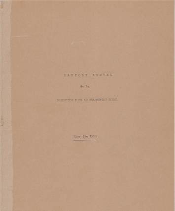 Rapport Annuel de la Fondation pour le Réarmement moral 1959, cover