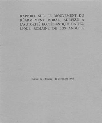 Booklet cover "Rapport sur le RAM"