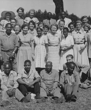 Moral Re-Armament team visit Jomo Kenyatta's Teacher's Training College at Githunguri, Kenya