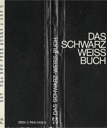 "Das Schwarz Weiss Buch" cover, German edition BWB