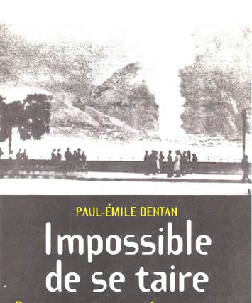 'Impossible de se taire', couverture de livre de Paul-Emile Dentan