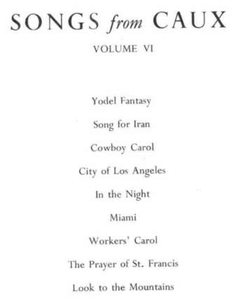 Score cover for Songs from Caux VI