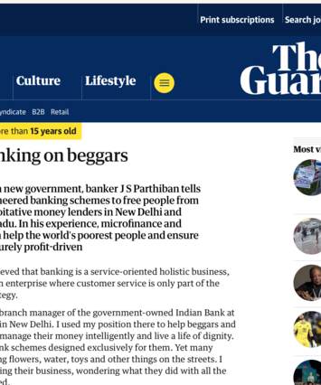 Screenshot from the Guardian of part of article
