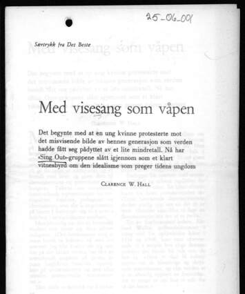 Med visesang som våpen