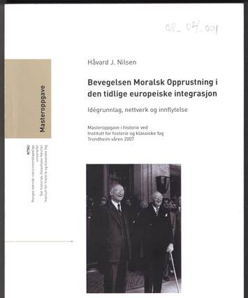 Masteroppgave om Moralsk Opprustning