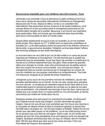 Cover of Gouvernance équitable pour une meilleure sécurité humaine