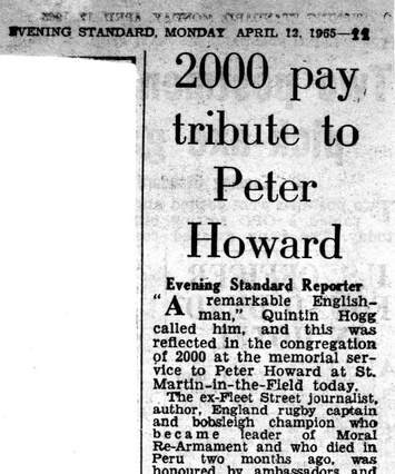 Cover of 2000 pay tribute to Peter Howard