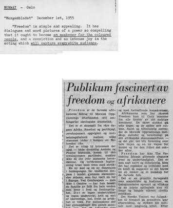 Cover of Publikum fascinert av freedom og afrikanere
