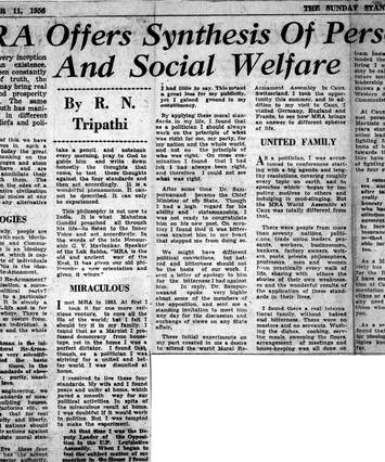 Cover of MRA Offers Synthesis Of Personal And Social Welfare