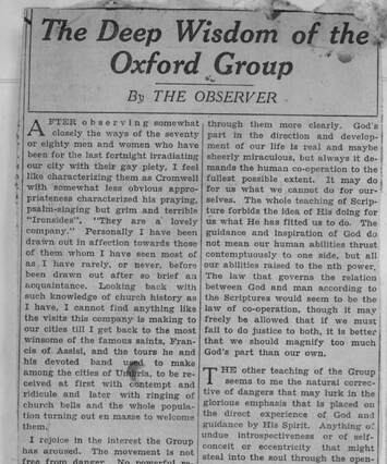 Cover of The Deep Wisdom Of The Oxford Group