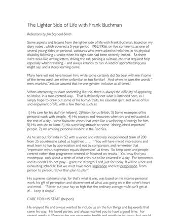 Cover of The lighter side of life with Frank Buchman