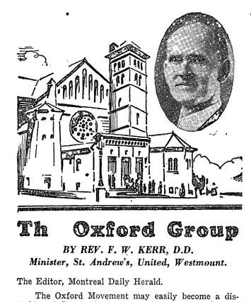 Cover of The Oxford Group by Rev F W Kerr