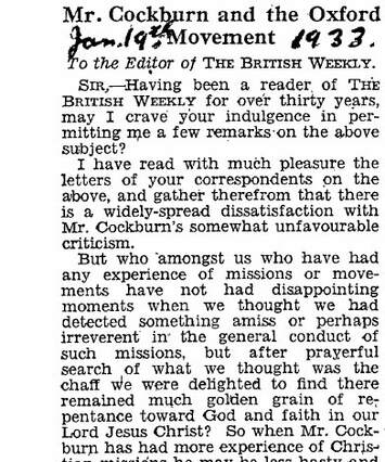 Cover of Mr Cockburn And The Oxford Group Movement