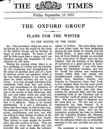 Cover of The Oxford Group Plans For The Winter