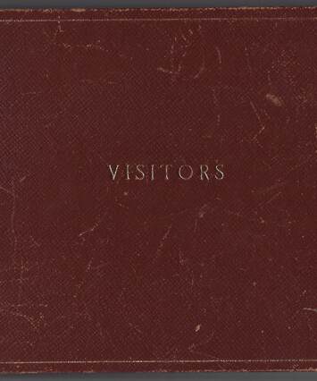 Cover of 12 Norham Road Visitors Book, 1937-1960