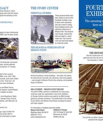 Cover of Mission Point Exhibit Guide Brochure