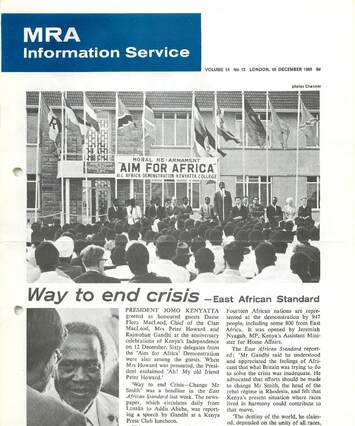 Cover of MRA Information Service - Vol. 14 No. 14, 1965-12-18