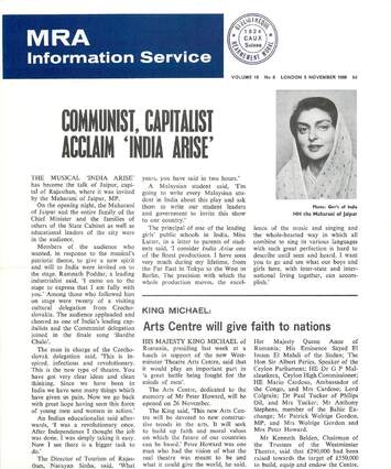 Cover of MRA Information Service - Vol. 15 No. 08, 1966-11-05