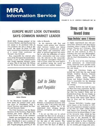 Cover of MRA Information Service - Vol. 15 No. 21, 1967-02-04