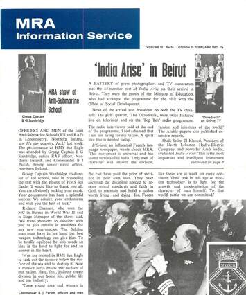 Cover of MRA Information Service - Vol. 15 No. 24, 1967-02-25