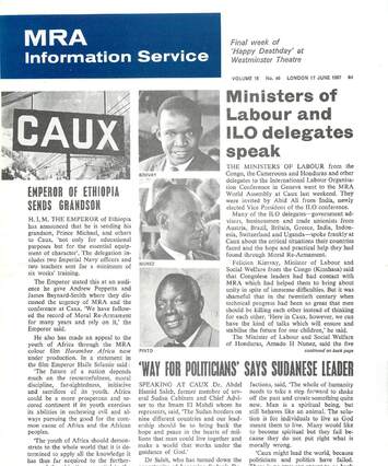Cover of MRA Information Service - Vol. 15 No. 40, 1967-06-17