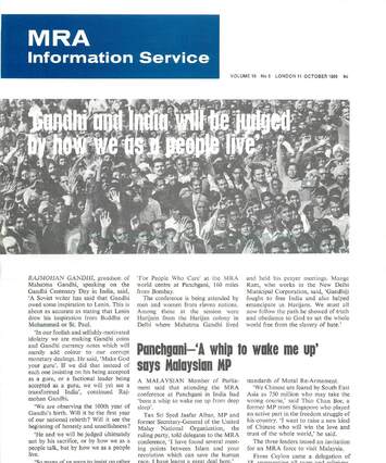 Cover of MRA Information Service - Vol. 18 No. 05, 1969-10-11