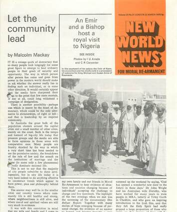 Cover of New World News - Vol. 23 No. 21, 1975-03-22