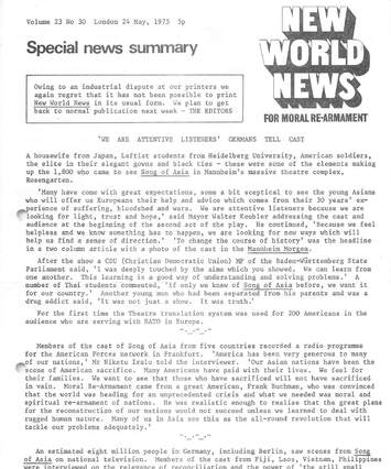 Cover of New World News - Vol. 23 No. 30, 1975-05-24