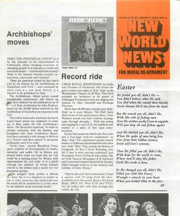 Cover of New World News - Vol. 24 No. 24, 1976-04-17