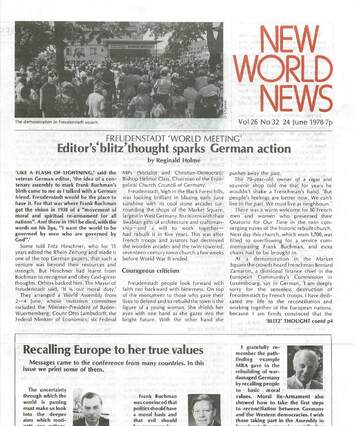Cover of New World News - Vol. 26 No. 32, 1978-06-24