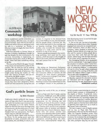 Cover of New World News - Vol. 26 No. 52, 1978-11-11