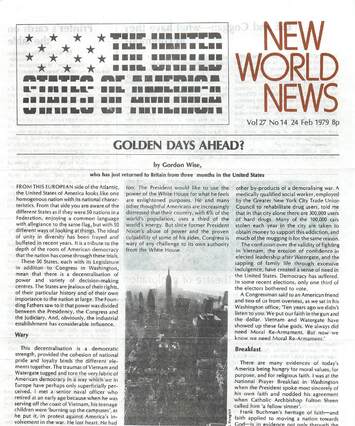 Cover of New World News - Vol. 27 No. 14, 1979-02-24
