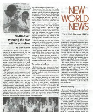 Cover of New World News - Vol. 28 No. 06, 1980-01-05