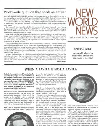 Cover of New World News - Vol. 28 No. 47, 1980-10-25